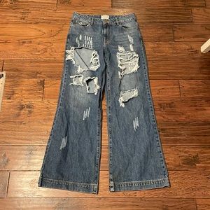 Wide leg jeans
